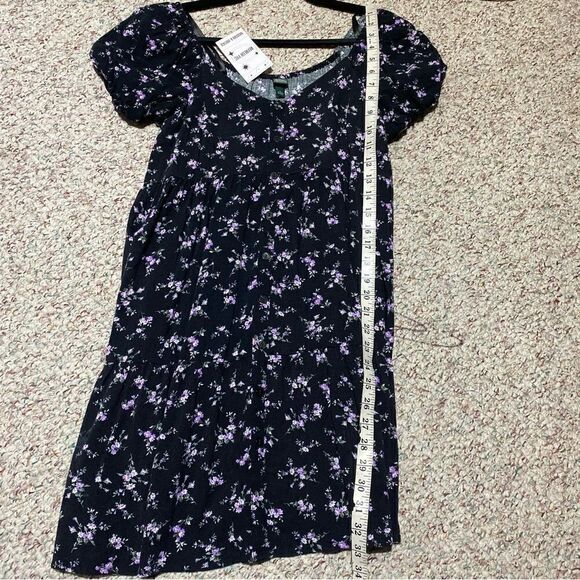 Wild Fable Dainty Floral Rayon Off the Shoulder Button Front Mini Dress Sz Small - Picture 8 of 8